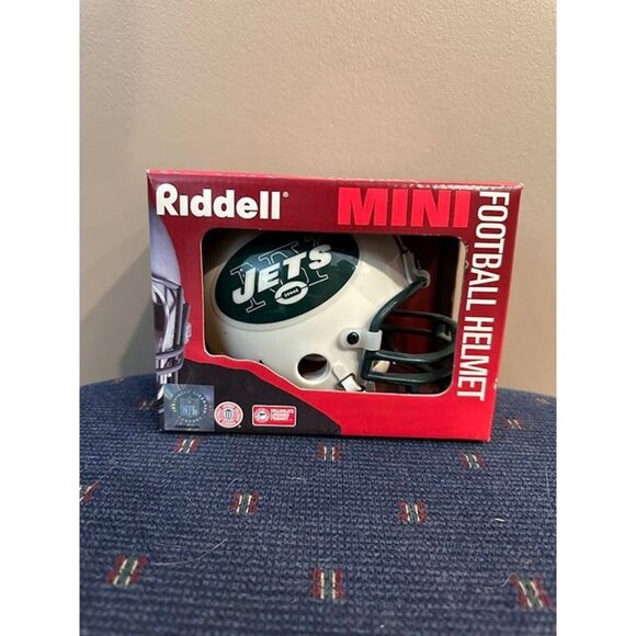 New York NY Jets White VSR4 1995 Vintage Riddell Mini Helmet New In Box - Picture 1 of 10